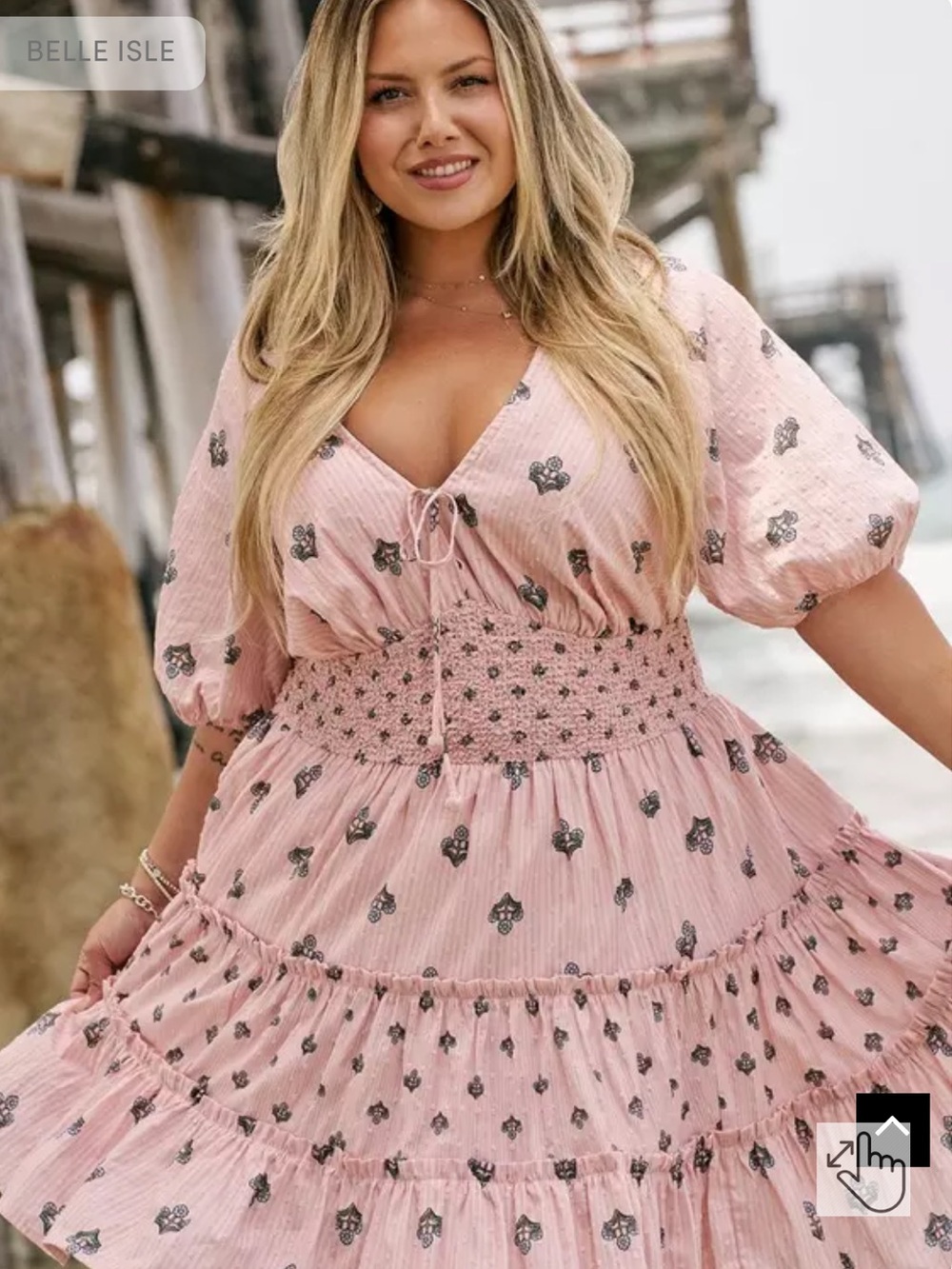 Torrid Belle Isle Tiered floral boho dress with pockets